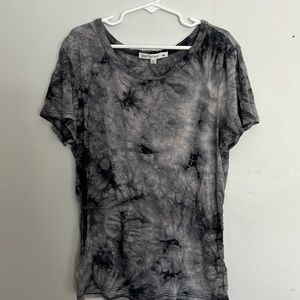 dark blue & white tie dye tee
